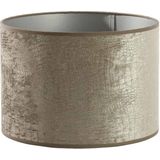 Light & Living Cilinder Lampenkap Chelsea - Zilver - 30x21cm - Voor Tafellampe - Hanglampen