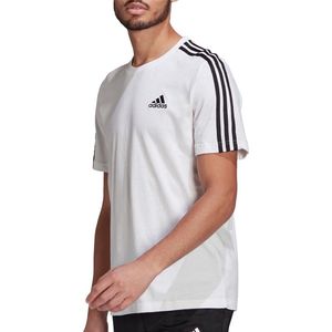 adidas adidas Essentials 3-stripes  Sportshirt - Maat XL  - Mannen - wit/zwart