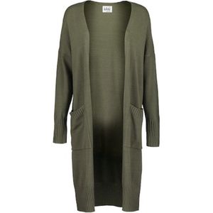 Blue Seven dames - Vest 248014 groen lang + zakken maat 36