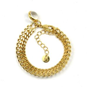 Armband Snake Chain Goud | 18 karaat gouden plating | Messing | Schakelarmband - 15 cm + 4 cm extra | Buddha Ibiza