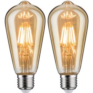 Vintage Edition Standaard 230 V LED-kolf ST64 E27 2x680lm 2x6,5W 2500K Goud