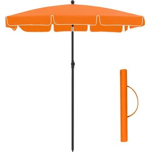 Rootz Parasol - Strandparaplu - Marktparaplu - Tuinparasol - Opvouwbare Tuinparasol - Buitenparasol - Tuinparasol - Zonnescherm Parasol - Parapluparasol - Oranje - 2 x 1.25 m