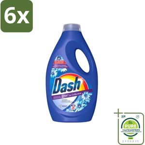 Dash - Lenor Collectie - Vloeibaar Wasmiddel - Witte en Gekleurde Was - Zeebries - 26 Wasbeurten - Voordeelverpakking - 6 stuks - Wasmiddel - Lenor