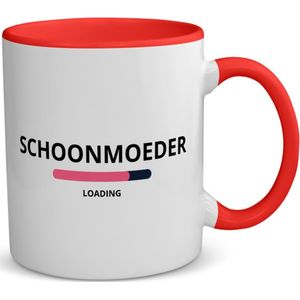 Akyol - schoonmoeder loading koffiemok - theemok - rood - Mama - ochtendkoffie laden - moeder cadeautjes - moederdag - verjaardagscadeau - verjaardag - cadeau - geschenk - kado - gift - moeder artikelen - 350 ML inhoud