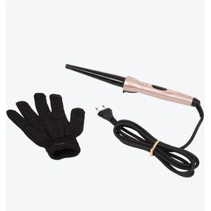 Professionele Krultang – 180°C – Keramische Coating – PTC Verwarming – LED Indicator – 360° Draaibare Kabel – Inclusief Hittebestendige Handschoen