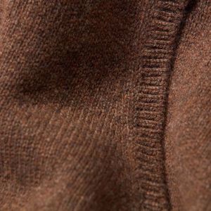 Osborne Knitwear Hoodie - Lamswol - Tobacco - 2XL