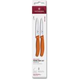 Victorinox - Swiss Classic 6.7799.2C1 - Groentemessen - Oranje - Set van 2 - 10 cm
