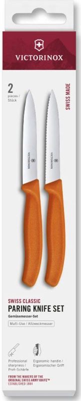 Victorinox - Swiss Classic 6.7799.2C1 - Groentemessen - Oranje - Set van 2 - 10 cm