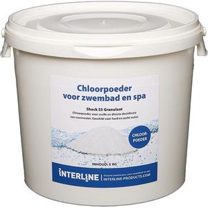Interline Shock 55 Chloorgranulaat 5 kg | zwembad | spa | jacuzzi | poeder |chloor