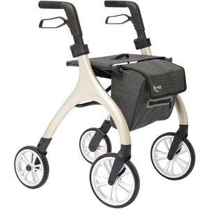 MultiMotion - Curve Rollator - Champagne - Extra Zachte Softwielen - Smal en Wendbaar