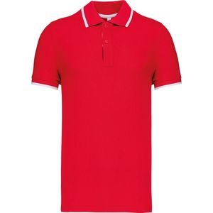 Kariban Polo korte mouwen K245 - Red / White / Navy - XL