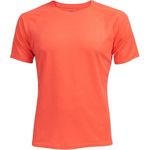 Herensportshirt 'Tech Tee' met korte mouwen Neon Peach - XS