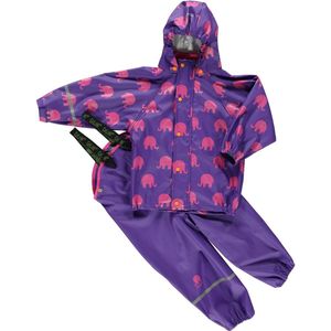 CeLaVi Kinder Regenset Rainwear set elephant AOP-PU Lila-70