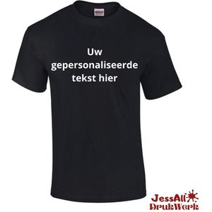 Gepersonaliseerd T-shirt - Zwart - Maat L - Bedrukt