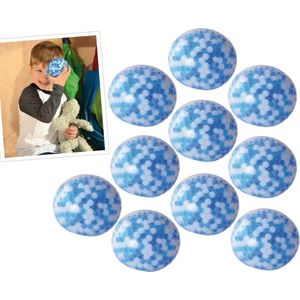 Crush bal blauw / wit set van 10 stuks