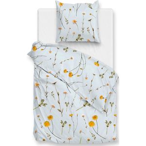 Zohome - Savio - Dekbedovertrek - Lichtblauw - Eenpersoons - 140x220 cm met 1 sloop 60/70 cm
