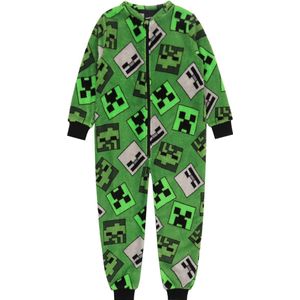 Minecraft Onesie - Jumpsuit - Met Rits - Maat 134/140 - 9/10 jaar
