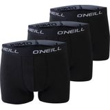 O'Neill Heren Boxershorts Trunks 900003 Effen Zwart 3-Pack - Maat M