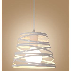 Goeco hanglamp - 20cm - Medium - E27 - Lijnlengte 1.2 m - spiraal - vintage - metaal - voor slaapkamer woonkamer eetkamer keuken café - Lamp Niet Inbegrepe
