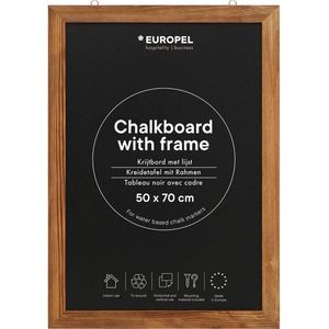Europel krijtbord - houten lijst – muurdecoratie – tekenbord - 50x70cm