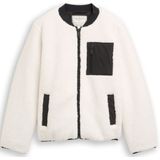 TOM TAILOR - Winterjas - Zwart/Wit - Bomberjack - Licht Gevoerd - Color-Blocking