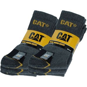 Caterpillar - Werksokken - Grijs - Set van 6 Paar - Kuithoogte - Versterkt op Hiel en Teen