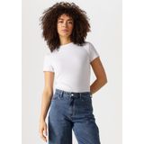 EDITED Naara T-shirt Tops & T-shirts Dames - Shirt - Wit - Maat 34