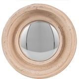 Clayre & Eef Spiegel Ø 16 cm Beige Kunststof Rond Grote Spiegel