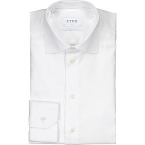 Eton Overhemd Wit Aansluitend - Maat EU44 - Mannen - Never out of stock Collectie - Katoen