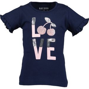 Blue Seven-Kids Girls knitted T-shirt-Ultramarin