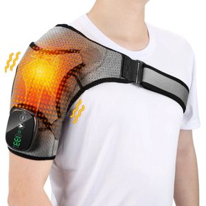 Elektrische Verwarming Massage Pad voor Schouders – 3-Snelheden Instelbare Verhitte Rug- en Schouderbrace, Draagbare Relaxerende Nek- en Schoudermassageband | Massageapparaat Schouders en Nek