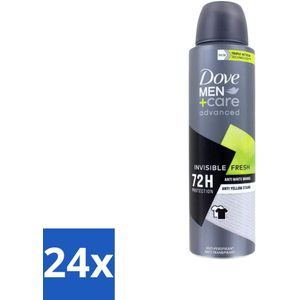 Dove Men+Care Deodorant Spray - Invisible Fresh - 150 ml - Voordeelverpakking - 24 stuks