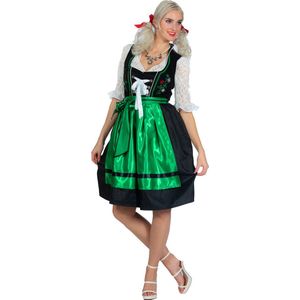 Wilbers & Wilbers - Boeren Tirol & Oktoberfest Kostuum - Duitse Deerne Diane Von Grun - Vrouw - Groen, Zwart - Maat 36 - Bierfeest - Verkleedkleding