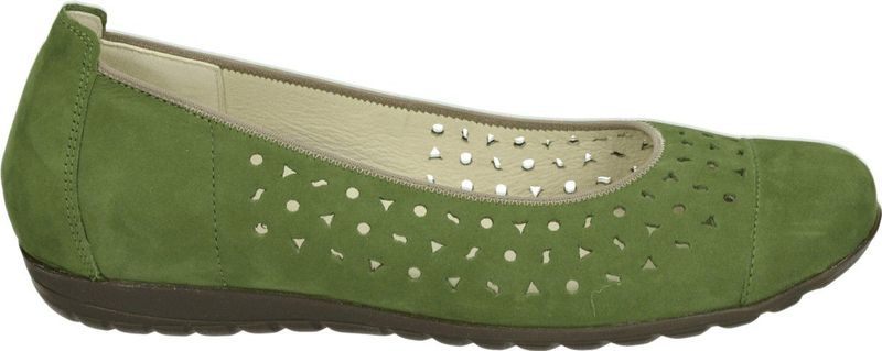 Waldlaufer - 329050 Hesima - Ballerinaschoenen - Groen - Nubuck - Rubber Zool