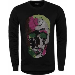 Heren Sweater Skull Trui Street Fashion Hoody Hoodie Mode Maat 2XL