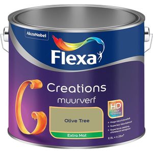 Flexa - Creations Muurverf Extra Mat - Olive Tree - Mengverf - 2.5 Liter