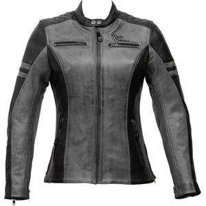 Rusty Stitches Joyce Jas Zwart Grijs - Maat 38 - Jas