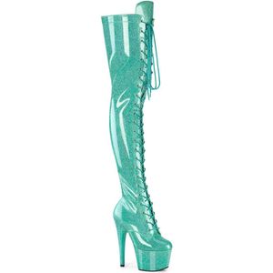 Pleaser - ADORE-3020GP Plateau Laarzen - US 9 - 39 Shoes - Blauw