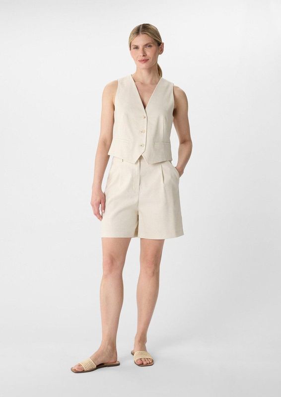 comma - Korte Broeken - Relaxed-fit - Linnenmix