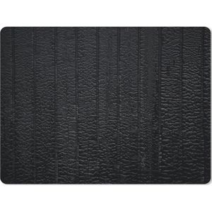 Muismat 23x19 cm - Mousepad Zwart - Design - Structuur - Lederlook - Muismatten