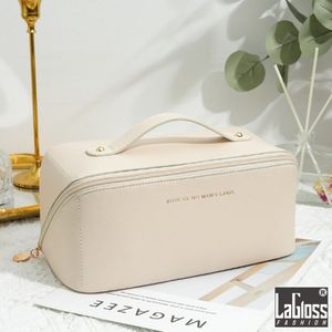 LaGloss® Make-Up Reistas Off White - Compacte Cosmetica Organizer - 23x12x13cm