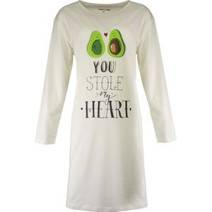 Temptation Dames Nachthemd - Bigshirt - Wit - Maat S