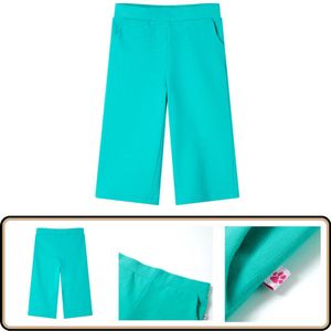 Kinderbroek - Wijde pijpen - Maat 140 - Mintkleurig Kinderbroeken - Kinderbroeken - Kinderkleding - Kinderkled