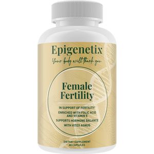 Epigenetix - Female Fertility - 60 premium capsules - Zorgvuldig samengestelde formule speciaal ontwikkeld voor vrouwen die hun vruchtbaarheid willen verbeteren, met Vitex Agnus Castus en Groene Thee-extract