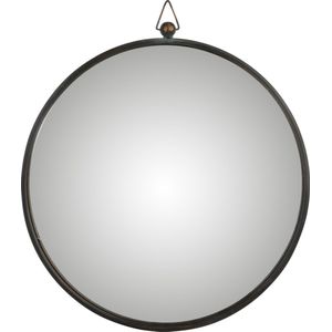 J-Line spiegel Gebombeerd - metaal - zwart - large