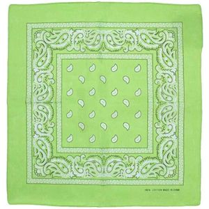 Jumada's Boerenzakdoek - Cowboy Zakdoek - Bandana - Dames - Heren - Limegroen