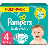 Pampers Baby-Dry Luiers - Maat 4 (9-14 kg) - 174 stuks - Multi-Pack