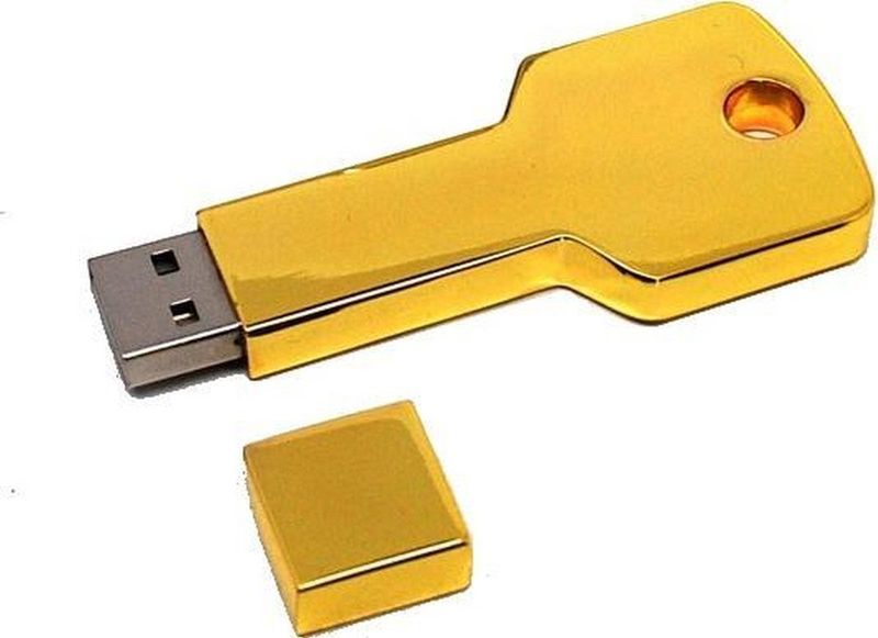 Ulticool USB-stick Sleutel - 8 GB - Goud - Metaal