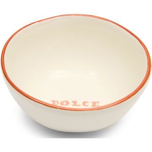 Riviera Maison Dipschaaltjes rond Rood - Bella Dolce Schaaltje bloemenprint - Keramiek, Aardewerk