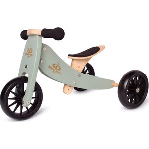 Kinderfeets 2-in-1 houten loopfiets & driewieler vanaf 1 jaar Tiny Tot - Sage